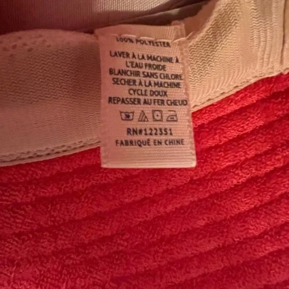 NWT Anthropologie Terry Red Cloth Bucket Hat main image 4